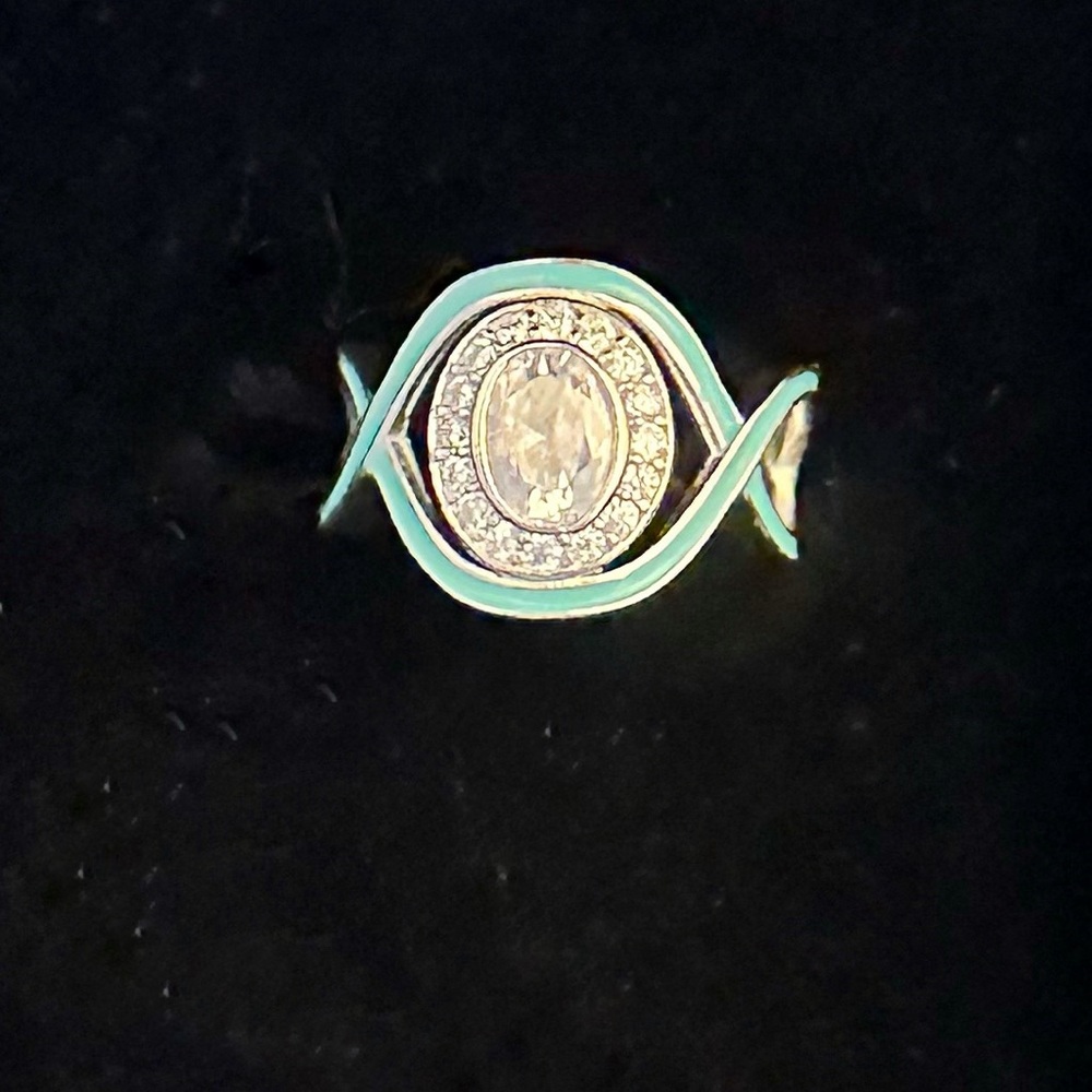 Awareness Avenue Sterling silver and turquoise ring, size 6